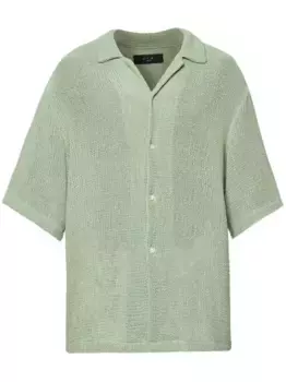Сетчатая рубашка с отложным воротником AMIRI, зеленый