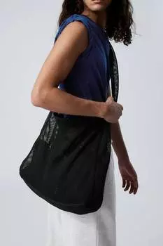 Сетчатая сумка через плечо Weekday, черный