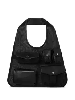 Сетчатая сумка на плечо с карманом Simone Rocha, черный