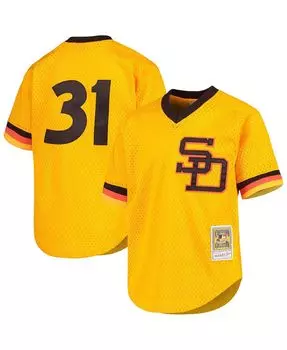 Сетчатая тренировочная майка Big Boys Dave Winfield Gold San Diego Padres Cooperstown Collection Mitchell & Ness
