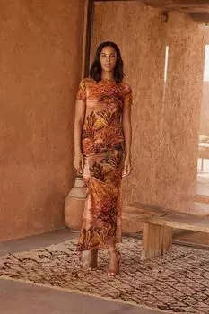 Сетчатая юбка макси Next