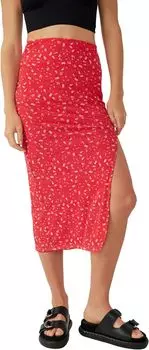 Сетчатая юбка миди Rosalie Free People, цвет Cherry Combo