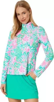 Сетчатая вставка Niccola на молнии 1/2 Lilly Pulitzer, цвет Amalfi Blue Leaf It Wild