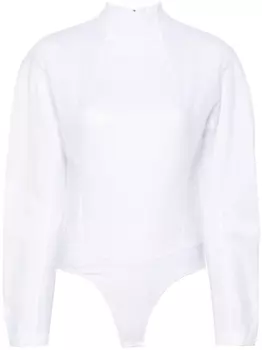 Сетчатое боди Cinched Alaa, белый