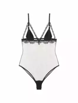 Сетчатое боди с кружевом Dolce&Gabbana, черный