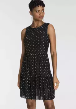 Сетчатое платье AJC, черно-белый