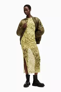 Сетчатое платье Allsaints Edana All Saints, зеленый