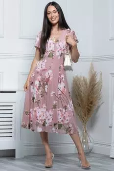 Сетчатое платье Amia с принтом Jolie Moi, розовый