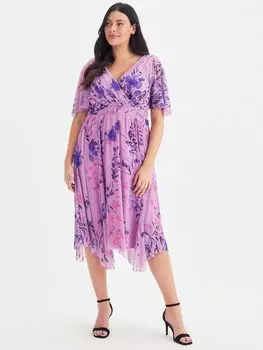 Сетчатое платье Julie с цветочным принтом Scarlett & Jo, сиреневый/мульти