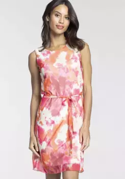 Сетчатое платье Laura Scott со съемным поясом - НОВАЯ КОЛЛЕКЦИЯ, цвет Bund-Gemustert