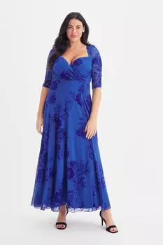 Сетчатое платье макси Elizabeth Scarlett & Jo, синий