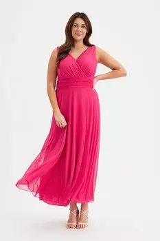 Сетчатое платье макси Nancy Marilyn Scarlett & Jo, розовый