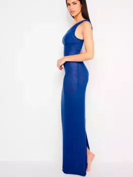 Сетчатое платье макси с перекручиванием Good American, цвет Capri Blue