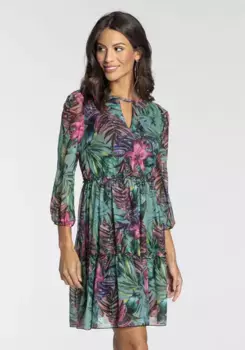 Сетчатое платье Melrose с современным принтом по всей поверхности – НОВАЯ КОЛЛЕКЦИЯ, цвет Gemustert