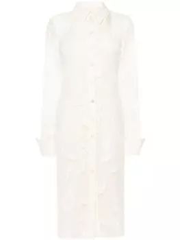 Сетчатое платье миди Canosa Sportmax, бежевый