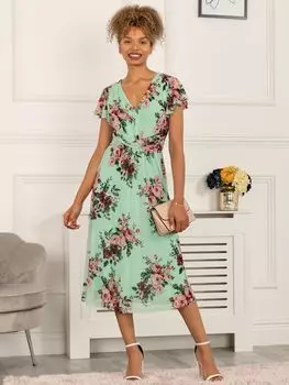 Сетчатое платье миди Jolie Moi Scarlett, зеленое