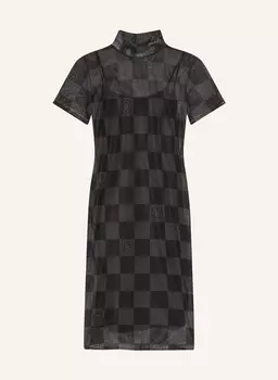 Сетчатое платье налуна Hugo Blue, серый