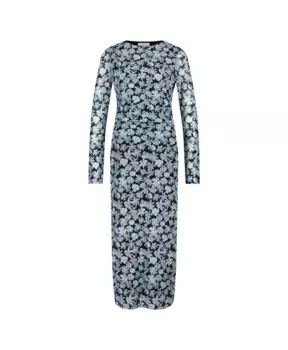 Сетчатое платье с цветочным принтом Fabienne Chapot, синий