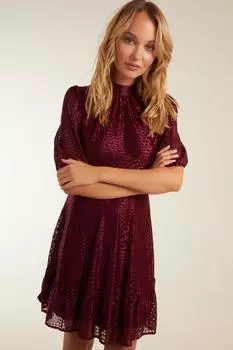 Сетчатое платье с высоким воротником Blue Vanilla, красный