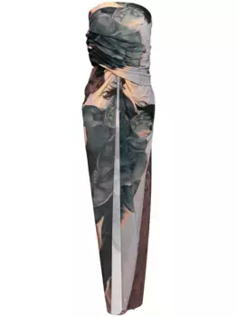 Сетчатое платье Sankuanz, серый