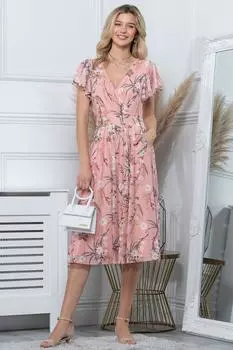 Сетчатое платье Stacy с перекрестием спереди Jolie Moi, оранжевый