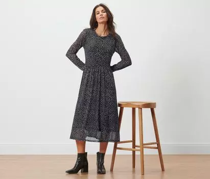 Сетчатое платье в горошек Tchibo