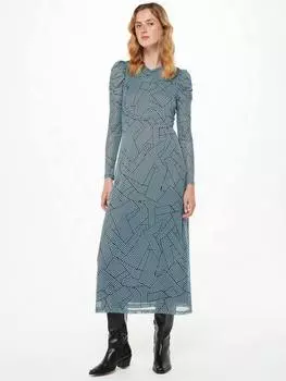 Сетчатое платье в полоску с углами Whistles, темно-синий/разноцветный