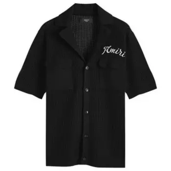 Сетчатое поло с коротким рукавом Amiri, черный