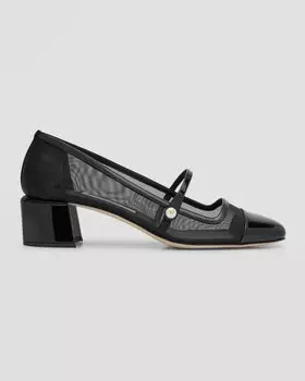 Сетчатые балетки Elisa Mary Jane Jimmy Choo, цвет Black