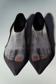 Сетчатые ботинки ZARA, черный