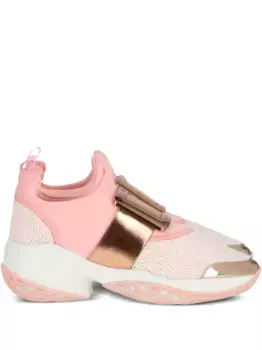 Сетчатые кроссовки с пряжками Roger Vivier, розовый