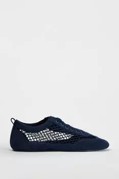 Сетчатые кроссовки ZARA, темно-синий