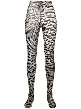 Сетчатые легинсы Mugler, бежевый