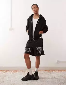 Сетчатые шорты Obey easy cosmic dreams черного цвета