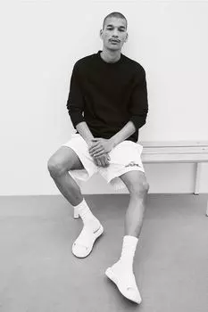 Сетчатые шорты обычного кроя H&M, белый
