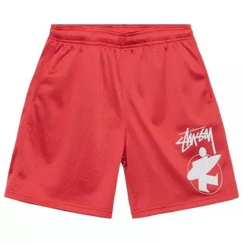 Сетчатые шорты Stussy Surfman, красные