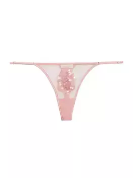 Сетчатые стринги Fleur du Mal x Marilyn Monroe с аппликацией из бисера Fleur Du Mal, цвет pink lady