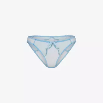 Сетчатые трусы Lorna Party с низкой посадкой и пайетками Agent Provocateur, синий