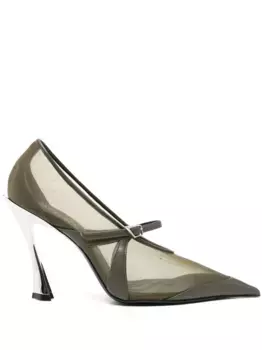 Сетчатые туфли-лодочки Mugler, зеленый