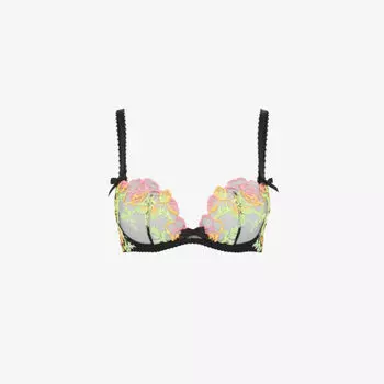 Сетчатый бюстгальтер на косточках Callypso с цветочной вышивкой Agent Provocateur, мультиколор