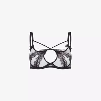 Сетчатый бюстгальтер Nyxie на косточках с бретелями Agent Provocateur, черный