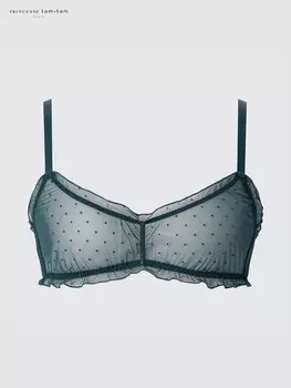 Сетчатый бюстгальтер в горошек Uniqlo, зеленый
