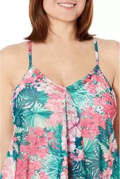 Сетчатый многослойный танкини керри с цветочным принтом Island BEACH HOUSE, мульти