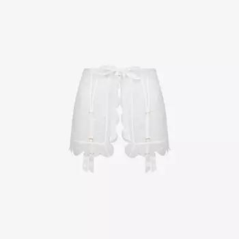 Сетчатый ремень для чулок Lorna в горошек Agent Provocateur, белый