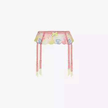 Сетчатый ремень для чулок Zuri с цветочной вышивкой Agent Provocateur, мультиколор