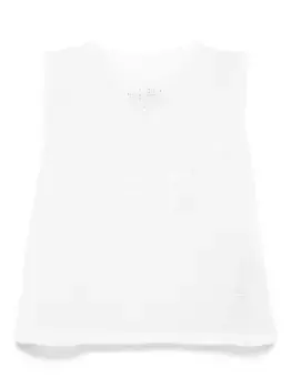 Сетчатый топ без рукавов MM6 Maison Margiela, белый