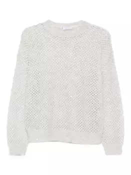 Сетчатый топ Brunello Cucinelli, серый