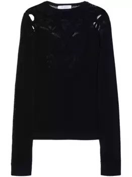 Сетчатый топ с логотипом Arrow OFF-WHITE, черный