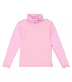 Сетчатый топ с высоким воротником Caroline Bosmans, фиолетовый