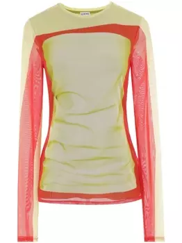 Сетчатый топ Trompe l'oeil LOEWE, желтый